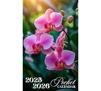 Pocket Calendar 2025-2026: 2 Years Planner for Purse Small Size Monthly January 2025 To December 2026 Small organizer 4 x 6.5 inches | Pink Orchid Blossoms Design with Inspirational Quotes