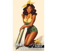 Pocket Calendar 2025-2026: 2 Years Pocket Planner with Inspirational Quotes January 2025 to December 2026, 24 Months Small Organizer 4x6.5 | Stoner Pin-Up Black Girl
