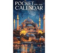 Pocket Calendar 2025-2026: 24-Month Purse Planner with Uplifting Quotes | Small Organizer from January 2025 to December 2026 | Hagia Sophia at Night Istanbul Turkey