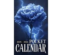 Pocket Calendar 2025-2026: Small Monthly Planner with Inspirational Quotes | 24 Months January 2025 to December 2026 | Carnation Flower with Lightning