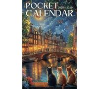Pocket Calendar 2025-2026: Two-Year Monthly Planner for Purse, 24 Months from January 2025 to December 2026 with Inspirational Quotes | Cats in Amsterdam Netherlands Cover