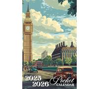 Pocket Calendar 2025-2026: Two-Year Monthly Planner for Purse with Inspirational Quotes | 24 Month Small Organizer January 2025-December 2026 | Vintage London Cover