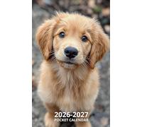 Pocket Calendar 2026-2027: 2 Year Pocket Planner January 2026 - December 2027 / Golden Retriever Cover