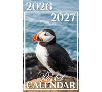 Pocket Calendar 2026-2027: 2 Years Planner for Purse Small Size Monthly January 2026 To December 2027 Small organizer 4 x 6.5 inches | Colorful Atlantic Puffin
