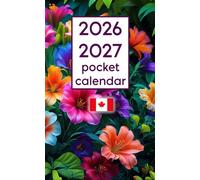 Pocket Calendar 2026-2027 Canadian: Small Size 4" x 6.5" | 2 Year | Monthly Pocket Planner and Agenda