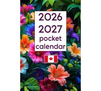 Pocket Calendar 2026-2027 Canadian: Small Size 6" x 9" | 2 Year | Monthly Pocket Planner & Agenda