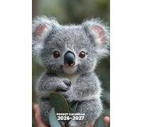 Pocket Calendar 2026-2027 for Purse: 2 Year Pocket Planner, from January 2026 to December 2027 | Baby Koala Design, Cute animal