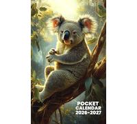Pocket Calendar 2026-2027 for Purse: 2 Year Pocket Planner, from January 2026 to December 2027 | Koala Design