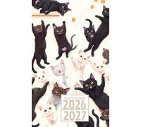 Pocket calendar 2026-2027 for purse: Two years small size Monthly Planner | Cats Seamless Small Size Soft Cover - 4 x 6.5 Inches