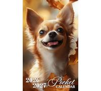 Pocket Calendar 2026-2027: Inspirational Monthly Planner from January 2026 to December 2027 with Autumn Chihuahua Dog Design for Purse
