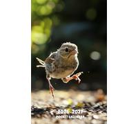 Pocket Calendar 2026-2027: Small 2-Year Monthly planner from January 2025 to December 2026, with Finch Bird Design