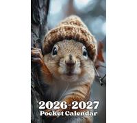 Pocket Calendar 2026-2027: Two-Year Monthly Planner for Purse , 24 Months from January 2026 to December 2027 | Squirrel Cover