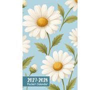 Pocket Calendar 2027-2028 for Purse: 2 Year Small Size Monthly Planner from January 2027 to December 2028 | Daisy Flower Cover
