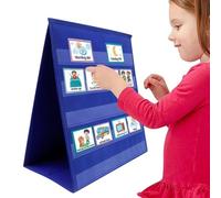Pocket Chart Stand pour salle de classe - Cartes de table double face | Diagrammes de poche autonomes portables pour démonstrations de classe, étudiant et enseignant must haves