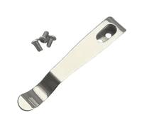 Pocket Clip, Tool Belt Clip, Metal Buckle, Deep Carry Design, Heavy Duty Stainless Steel, Outdoor Climbing Hiking Use, 6.1x1.2x0.9cm/2.4x0.47x0.35 inches, 10g Silver, Single Piece