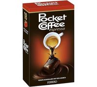 Pocket Coffee Espresso - Boîte de 18 pièces de délicieux bonbons au café - Expérience gustative intense pour les passionnés de café et les gourmands - 18 pcs (225g) - Compatible avec ferrero 225g