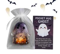 Pocket Comfort Ghosts | Cartes d'amour et de soins - Joli souvenir inspirant et réconfortant pour Halloween, étudiants, adolescents, adultes, collègues, employés, diplômés, maison, salle d'attente