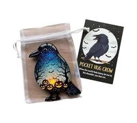 Pocket Comfort Ghosts Keepsake avec une carte de motivation pour les amis (corbeau)