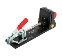 Pocket Hole Jig Kit de perçage pour trou de poche 9,5 mm Taille du trou : 9,5 mm, Interface sous vide : 3,5 cm, Épaisseur de la plaque : 13-38 mm Pour bois dur, bois tendre et plaques