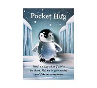 Pocket Hug Card, Turtle Animal Coin, Inspirational Greeting Keepsake, Cute Companion, Lightweight Comfort Charm, Ideal for Birthday, Thanksgiving, Childrens , Adult Easy to Use