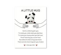Pocket Hug Panda Porte-bonheur Cadeau pour femme Réconfortant Cadeaux de poche Positifs Bon rétablissement pour la famille et les amis