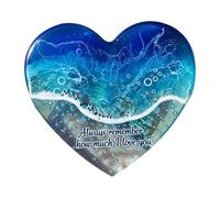 Pocket Hugs Bleu - Modèle en forme de cœur - Souvenir pour les amis - Université - École - Pensée positive - Bonne chance - Cadeaux pour anniversaire, mariage, Noël, fête des mères, Saint-Valentin