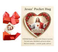 Pocket Jesus Hug | Souvenir inspirant en acrylique 2D, cartes positives de vacances | Pour les croyants, l'église, les voyages, les réunions de travail, les salles d'attente, les collègues, les