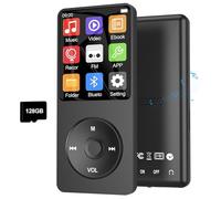 Pocket Lecteur MP3 avec Bluetooth 5.3, mini haut-parleur HiFi intégré, lecteur MP4/MP3 portable pour enfants avec musique, vidéo, radio FM, lecteur de livres électroniques, enregistrement vocal