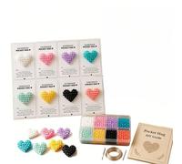 Pocket Love Lot de perles 3D DIY pour bricoler des cœurs avec instructions et boîte de rangement pour cadeaux créatifs à vos amis et votre famille comme souvenir d'amour coloré 7,08 x 5