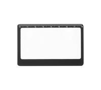 Pocket Magnifier Ruler - 3X Credit Card Size Lens | PVC Fire Starting Magnifying Card Survival Tool, Lightweight 5g Reading Magnifier in Black White, Portable Outdoor Camping Travel Everyday