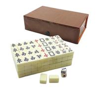 Pocket Mahjong Kit - Chinese Tile Box Portable Leisure Game Pack, Strategy Puzzle Social Entertainment Set, Tabletop Family Activity Travel Dorm Hotel Camping Picnic Party Indoor Outdoor Recreation