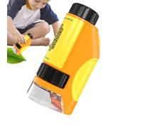 Pocket Microscope, 60 x to 120 x Beginner Tool, 1,97 x 1,18 x 3,82 pouces Led Light Source Magnifier & Portable Science Kit, Equipment optique pour l'observation microbiologique, et l'apprentissage