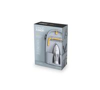 Joseph Joseph Planche à repasser Pocket Pliante 90 x 33 cm Housse en coton 100% Porte-fer Gris/Jaune