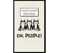 Pocket Planner 2025-2026: 2 Year Funny Cat Schedule Organizer for Feline Lovers. Small and Compact Agenda for Purse.