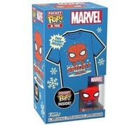 Funko T-shirt Pocket Pop! Marvel Holiday Spider-Man – M avec mini-figurine en vinyle