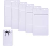 Pocket Protector Badge Holder Heavy Duty-Versatile-Holds Pens,Pointers,Cards. The Top Is Pre-Slotted For The Lanyard And Has Holes For The Name Tag-White