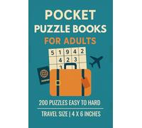 Pocket Puzzle Books for Adults: 200 Easy to Hard Sudoku Puzzles with Solutions | Travel Size | 4 x 6 Inches
