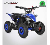 Pocket Quad TIRAX 800W - Mini Quad Enfant Électrique 800W - Bleu
