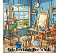 Pocket Room Coloring Pages for Adults: cozy and charming miniature spaces