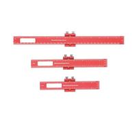 Pocket Ruler Set 6 8 12 Inch | Aluminum Alloy Woodworking Ruler with Sliding Square | Accurate Metric Inch Measuring Tool for Mechanics/Engineers/DIY