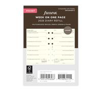 Pocket Semaine par page 4 langues Coton Crème 2025