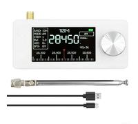 Pocket SI4732 Récepteur radio avec couverture complète de 0,5 à 108 MHz, écran couleur IPS 1,9", modes LSB USB AM FM, batterie intégrée de 800 mAh, antenne boucle, boîtier imprimé 3D en ABS (tige de