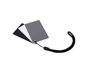 Pocket Size 3-in-1 Grey Cards 18% White Balance Set for Digital DSLR and Film Exposure Photography Metering Card Video Colour Custom Calibration Camera Checker Cards for Canon Nikon Sony