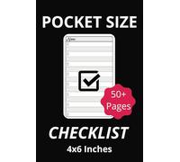 Pocket Size Checklist: Shopping, To Do List, Task Organizer book | Compact Travel size Booklet | 4 x 6 Inches 55 Pages