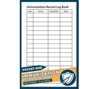 Pocket Size Immunization Record Log Book: Track Your Vaccination History | Immunization Tracker Notebook | Vaccine Tracking Form | 4 x 6 inches