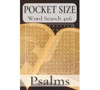 Pocket Size Word Search Books 4x6 Psalm: Easy, Mini, Small Travel Compact Size, about Hymns, Canticles, Odes and More | 4x6 inches, 110 pages | 50+ ... Gift for Vacations, Holidays and Free Times