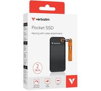 Pocket SSD - VERBATIM - 2To - USB 3.2 Gen 2 - Noir orange - Garantie 3 ans