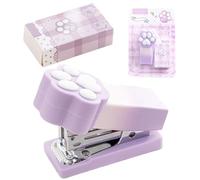 Pocket Staplers - Cat Claw Small Cute Stitcher, Mini Handheld Office Supply for Teachers, Compact Portable Stapler for Classroom, School Home Travel and Christmas Gifting (2-15 Sheets)