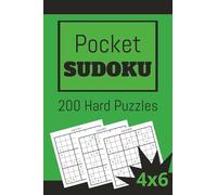 Pocket Sudoku 200 Hard Puzzles: 4x6 Sized for Easy, On-The-Go Puzzling