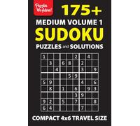 Pocket Sudoku Books For Adults: 175+ Medium Puzzles, Volume 1, includes Solutions | Compact 4x6 Travel-Friendly Size